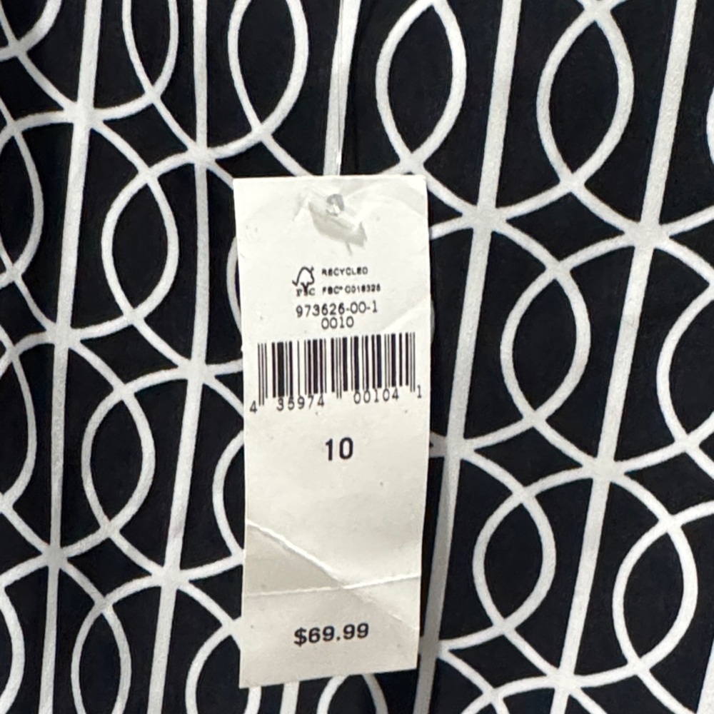 🖤🤍 NWT Banana Republic Geometric Black & White Women's Skirt – SZ 10 🤍🖤 - Picture 3 of 5
